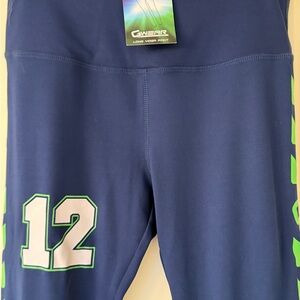 Seattle Seahawks Fanwear Leggings Navy Blue & Green XS - NWT